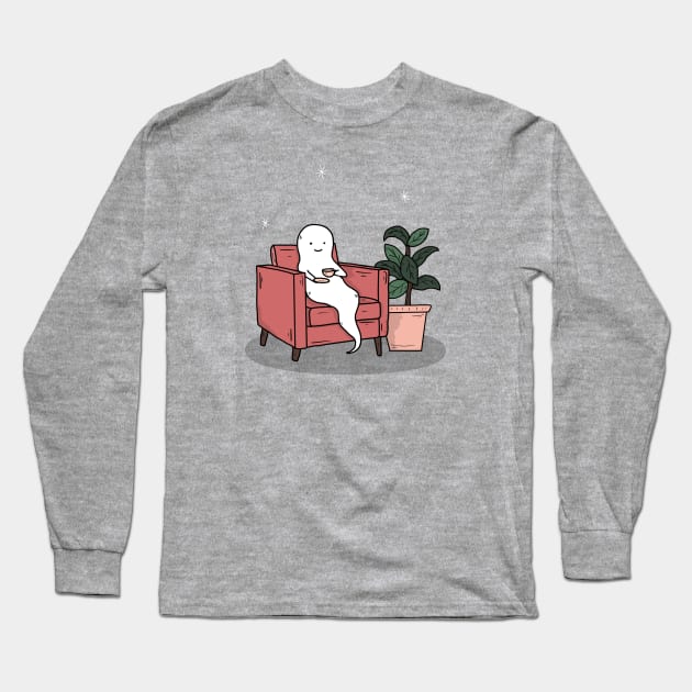 Nice Day Long Sleeve T-Shirt by Little Spooky Studio